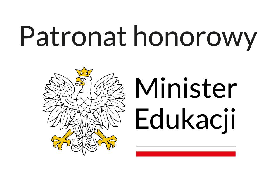 Logo: Patronat honorowy: Minister Edukacji Narodowej