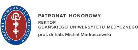 Logo. Patronat honorowy: rektor Gdańskiego Uniwersytetu Medycznego prof. dr hab. Michał Markuszewski