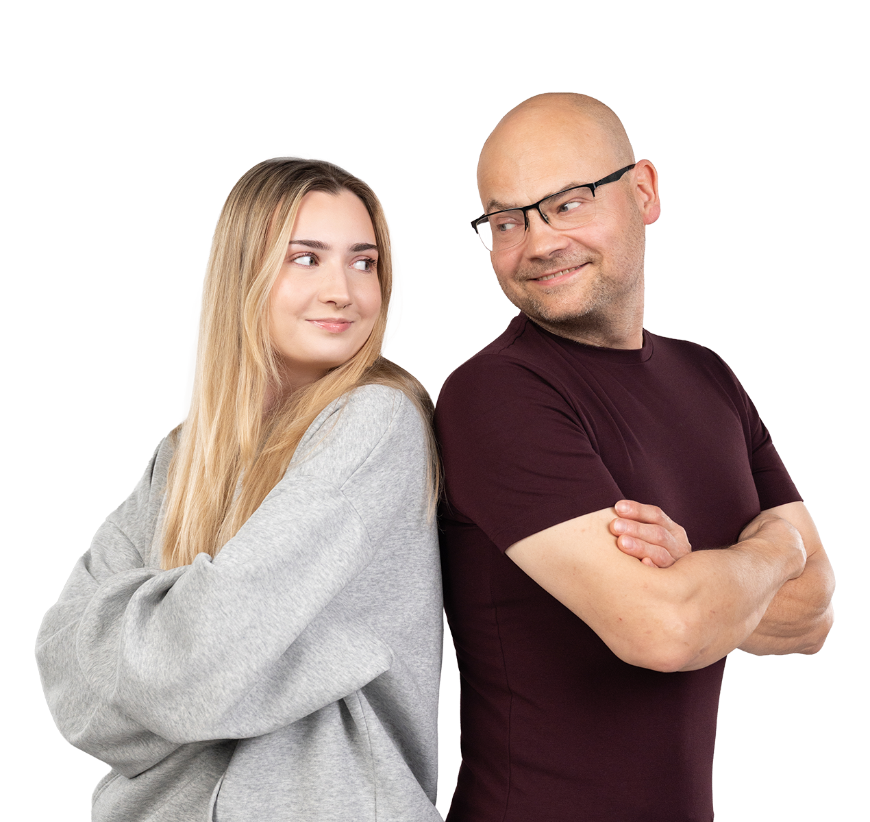 Klaudia Chamernik z tatą Grzegorzem