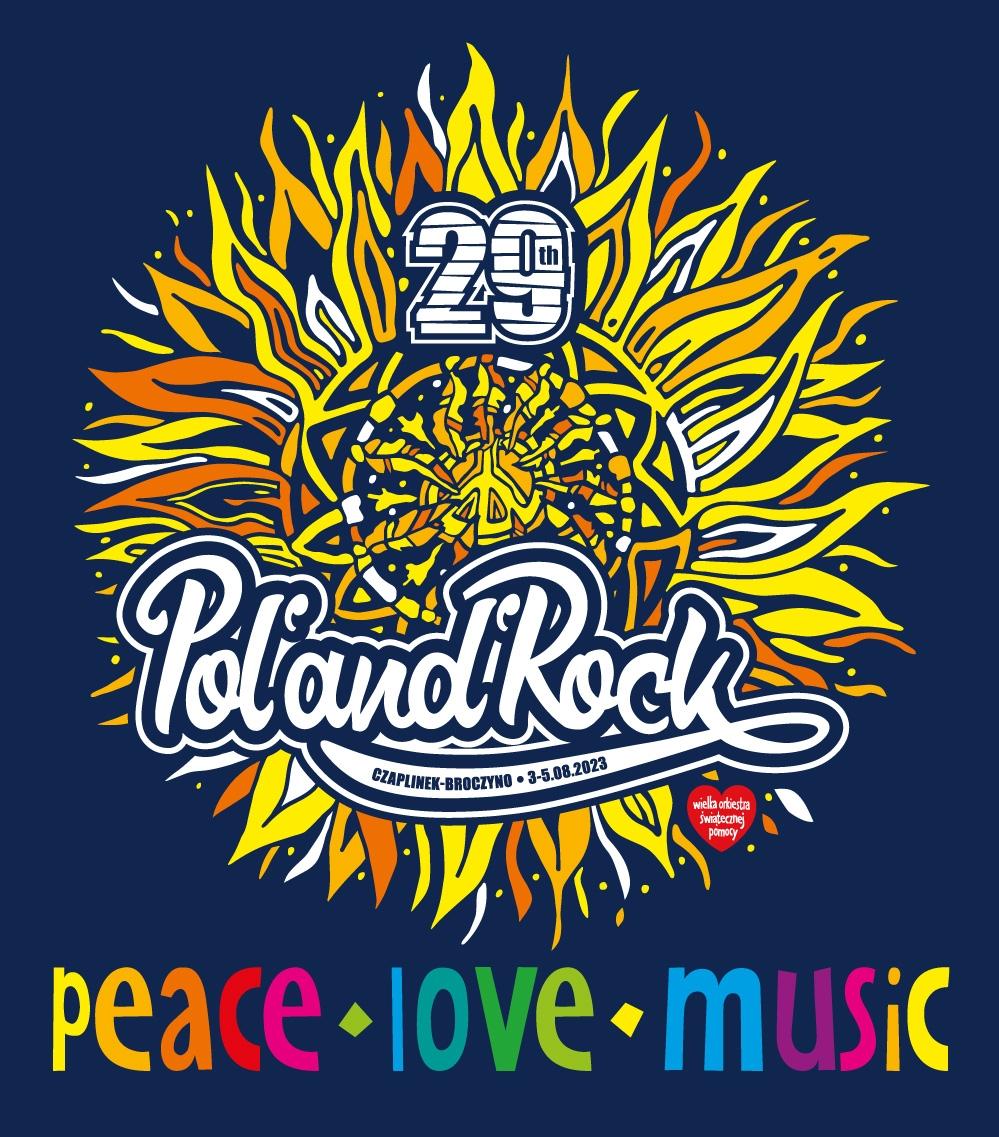 Grafika z logo festiwalu – rysunek żółtego słonecznika na granatowym tle