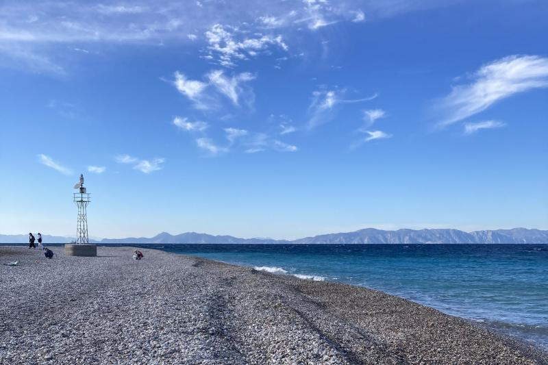 Plaża na wyspie Rodos w Grecji