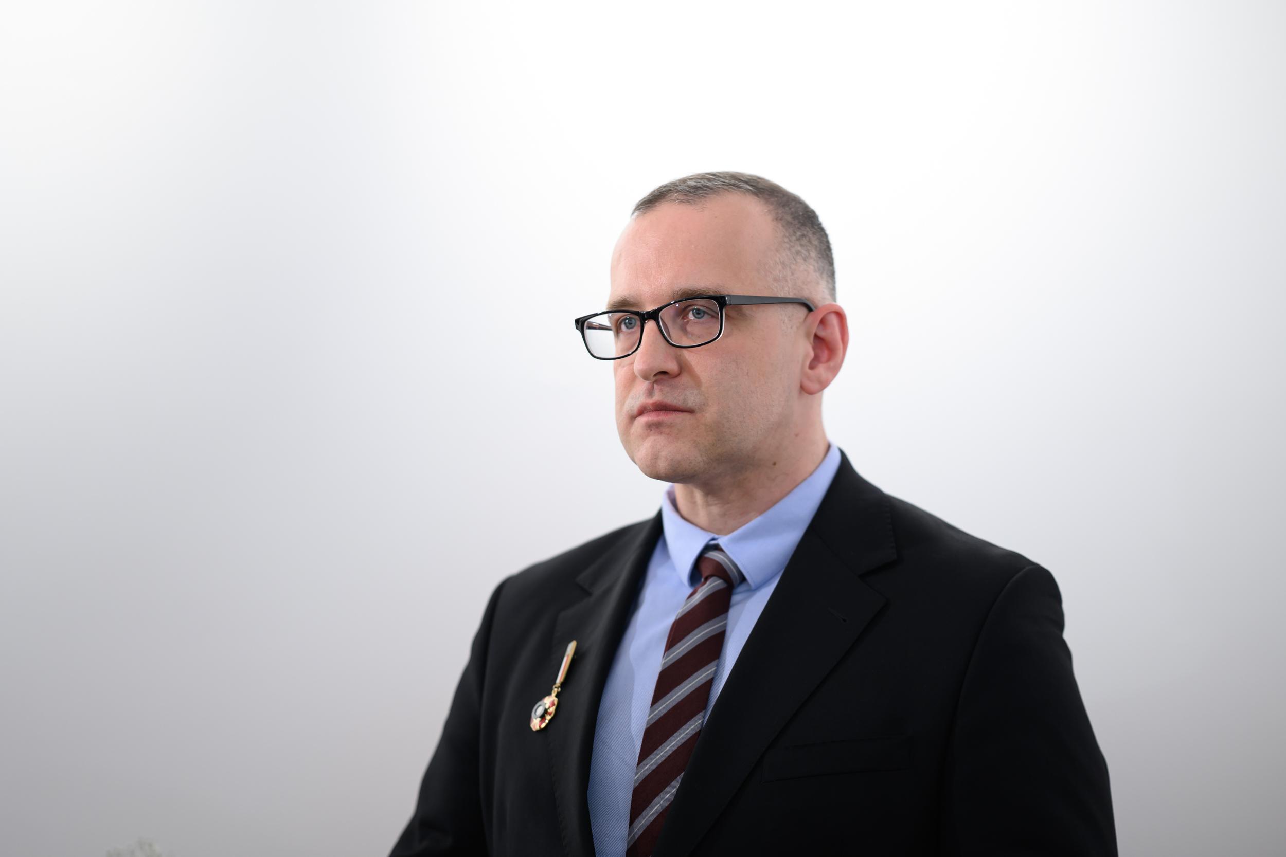 Uroczystość odznaczenia prof. Adama Szpaderskiego; zdj. Nikodem Szymański – materiały Uniwersytetu SWPS