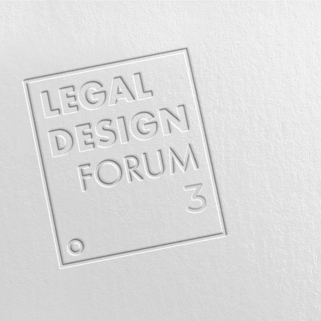 Grafika z napisem: „LEGAL DESIGN FORUM 3”