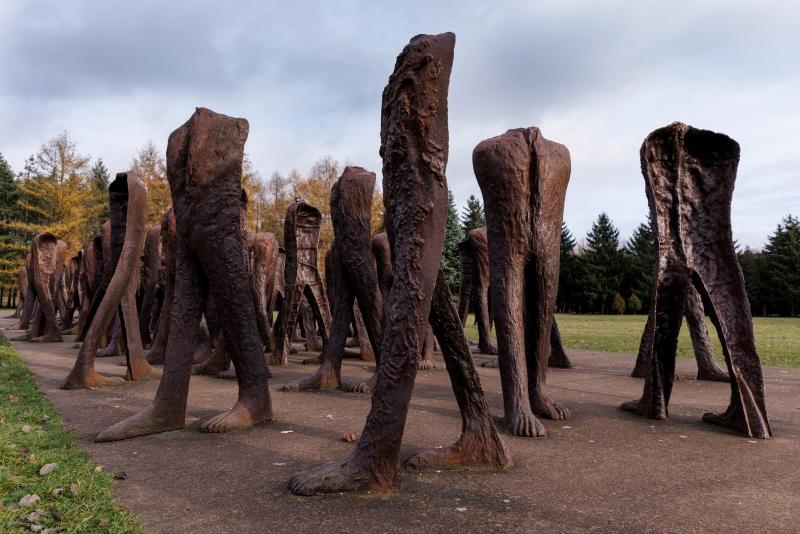 Grupa rzeźb Magdaleny Abakanowicz "Nierozpoznani" w poznańskim parku